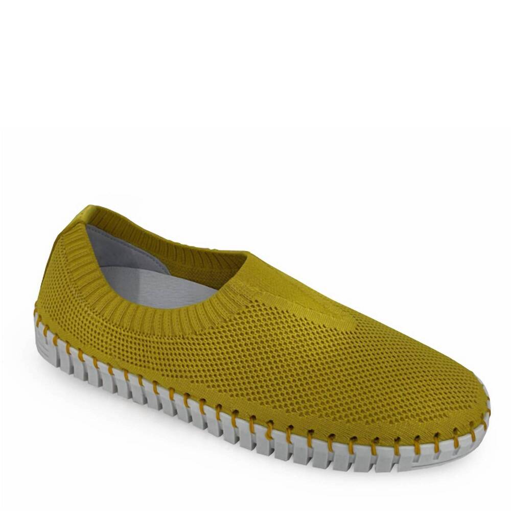 NEW ERIC MICHAEL women's lucy mesh slip on in yellow